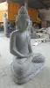 Product image 4 of the product “Seated Buddha made of Riverstone in Dhyana position - gesture of meditation, H.102 cm, natural. ”